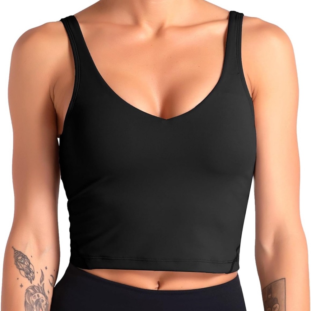 Sports Bra Longline Padded Bra Yoga Crop Tank Medium